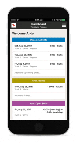 Easily view upcoming Open Shifts on Aladtec mobile