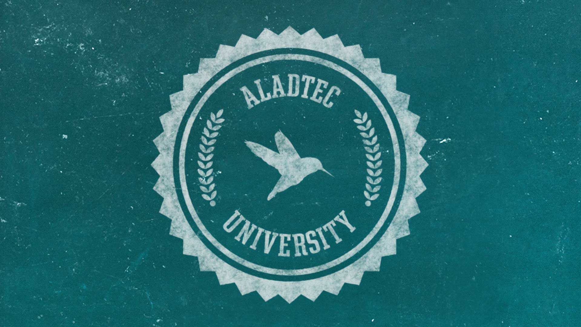 Aladtec U logo on a chalkboard