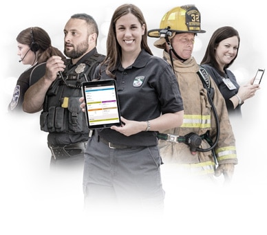 Public safety members using Aladtec software